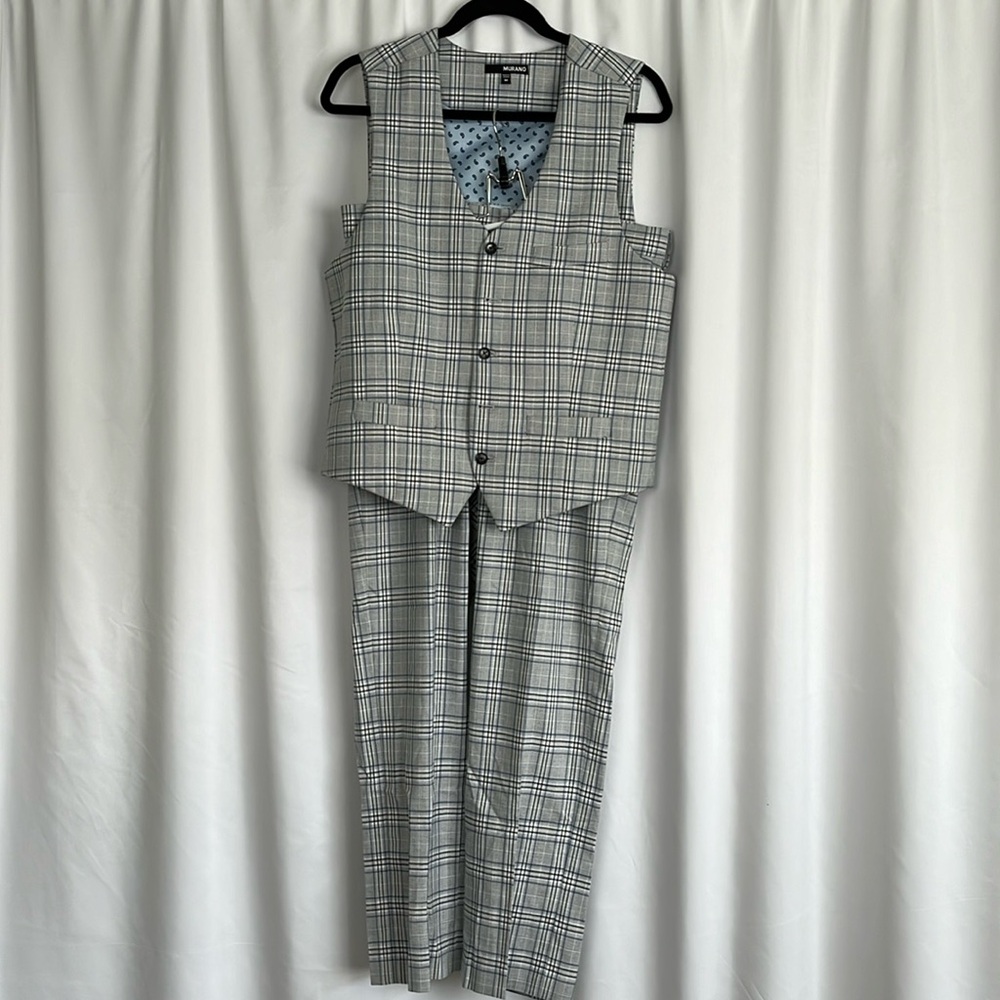 Murano Plaid Vest & Slacks Summer Set